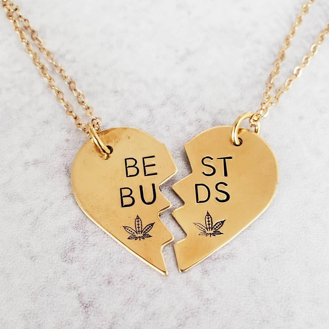 BEST BUDS 420 Broken Heart Necklace by Salt and Sparkle