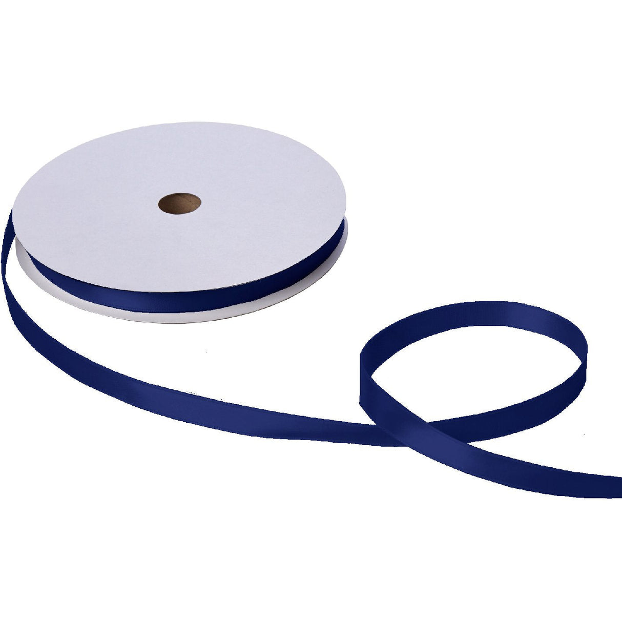 Jillson & Roberts Double-Faced Satin Ribbon, 5/8" Wide x 100 Yards, Navy by Present Paper