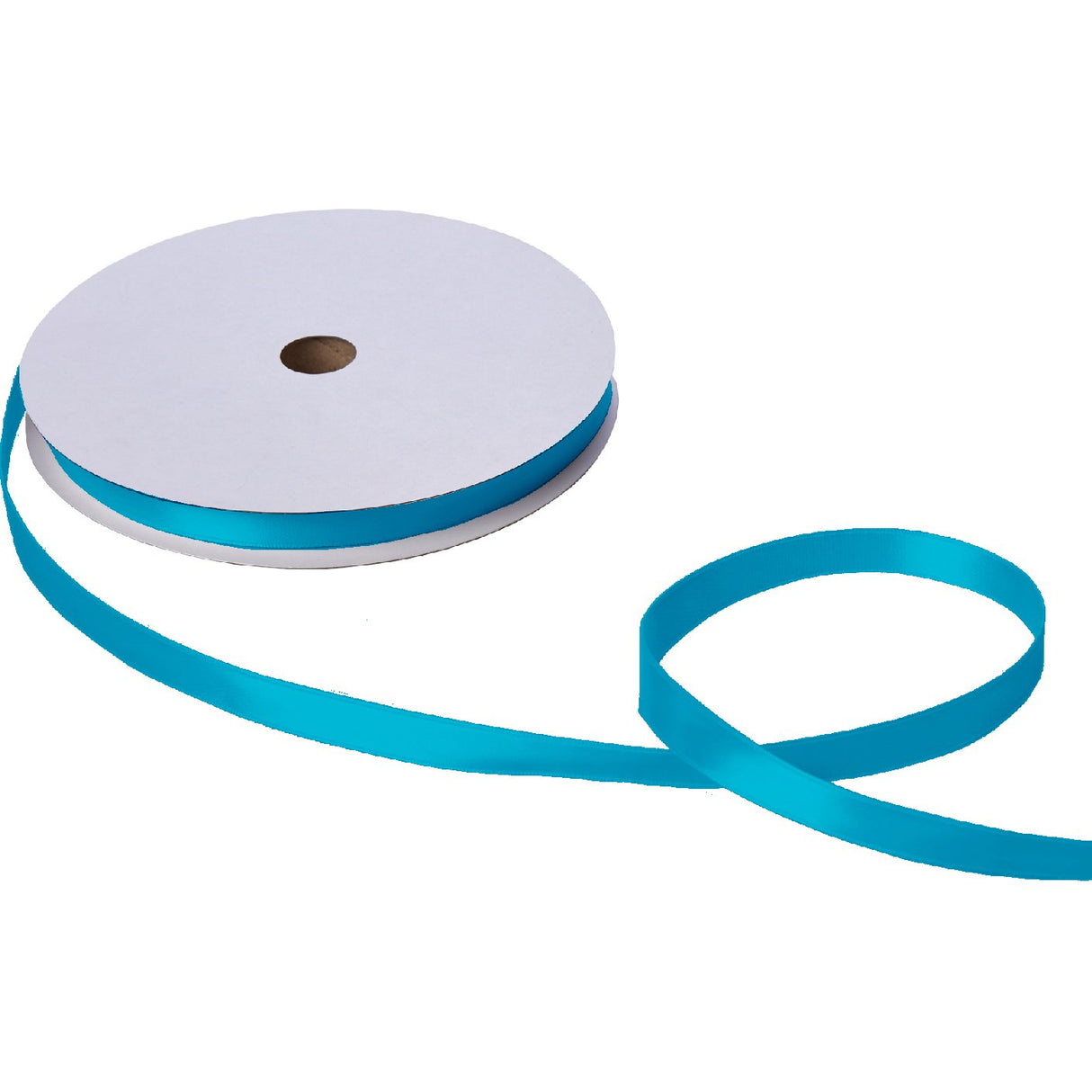 Jillson & Roberts Double-Faced Satin Ribbon, 5/8" Wide x 100 Yards, Turquoise by Present Paper