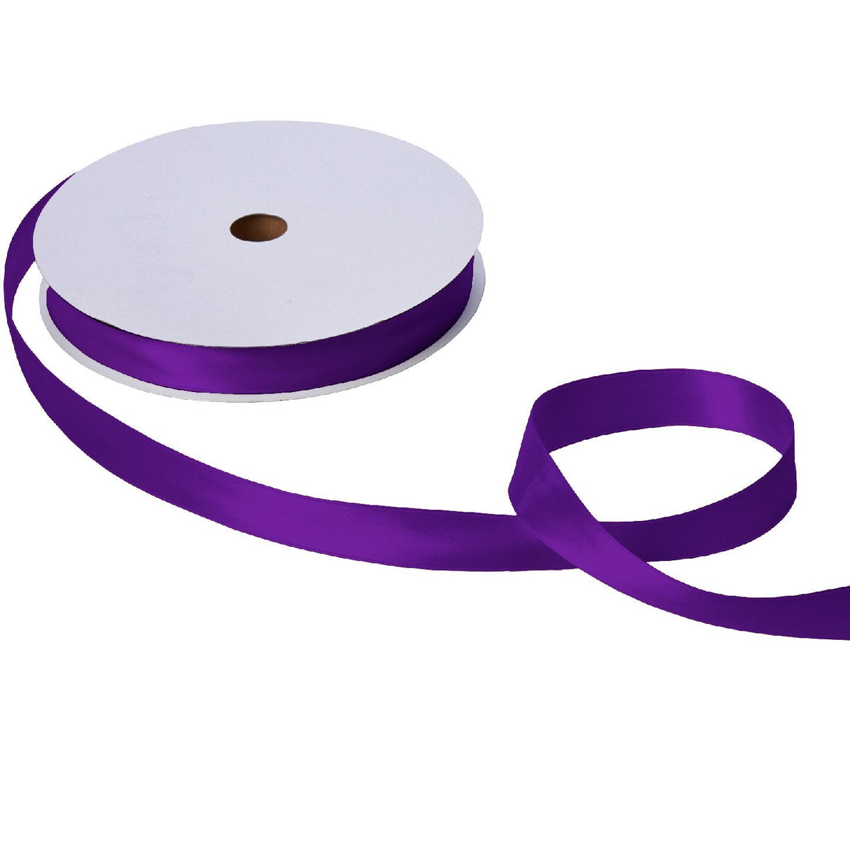 Jillson & Roberts Double-Faced Satin Ribbon, 1" Wide x 100 Yards, Purple by Present Paper