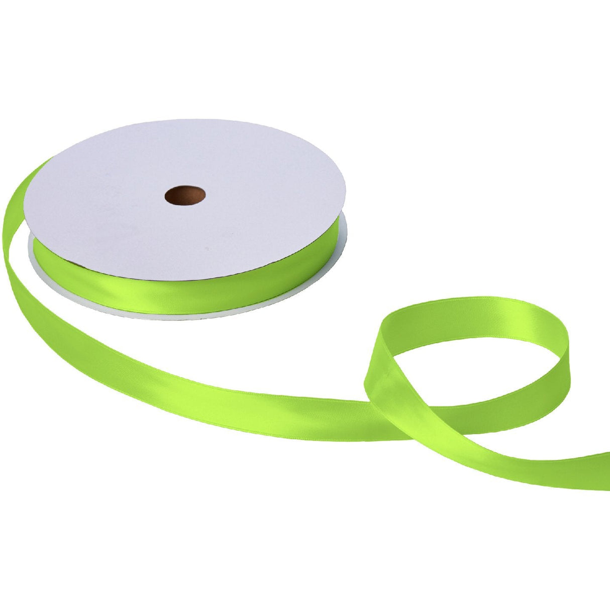 Jillson & Roberts Double-Faced Satin Ribbon, 1" Wide x 100 Yards, Lime by Present Paper