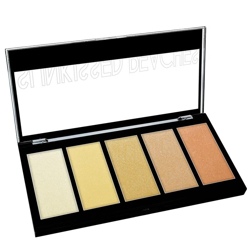 KLEANCOLOR 5 Color Prismatic Highlighter Palette - Sunkissed Peaches