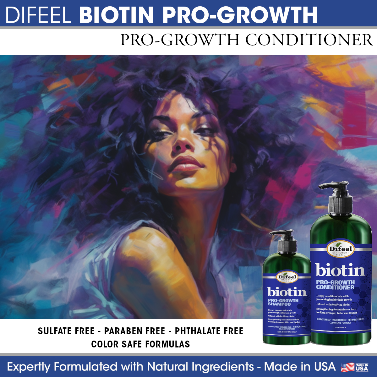 Difeel Biotin Pro-Growth Conditioner for Hair Growth 12 oz. by difeel - find your natural beauty