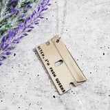 BITCH, I'M FROM... Razor Blade Necklace by Salt and Sparkle