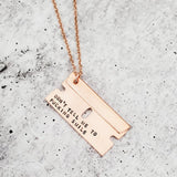 BITCH, I'M FROM... Razor Blade Necklace by Salt and Sparkle