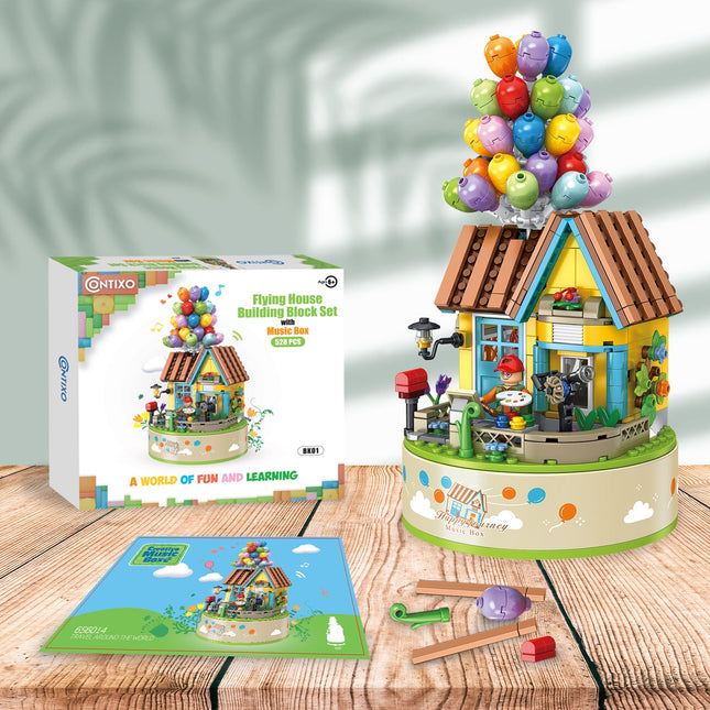 Contixo BK01 Flying Balloons Building Block Set with Music Box - 528 PCS by Contixo