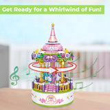 Contixo BK02 Carousel Building Block Set with Music Box - 488 PCS by Contixo