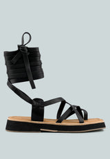 bledel lace up square toe gladiator sandals by London Rag