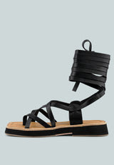 bledel lace up square toe gladiator sandals by London Rag