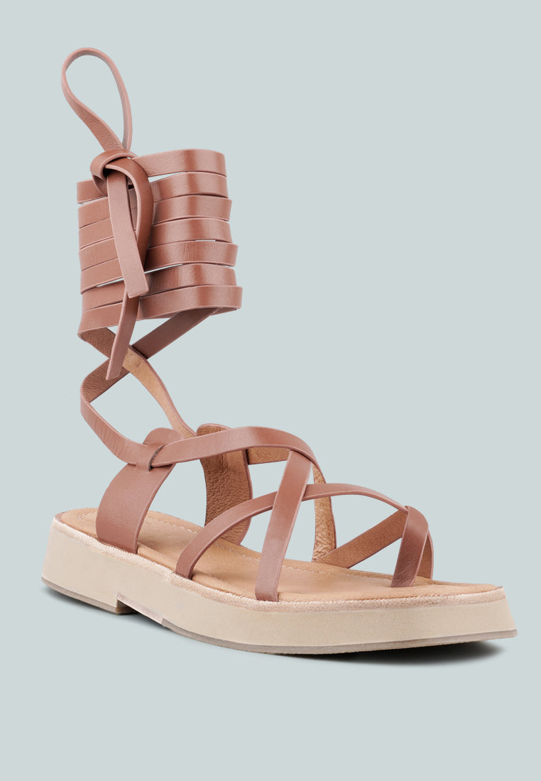 bledel lace up square toe gladiator sandals by London Rag