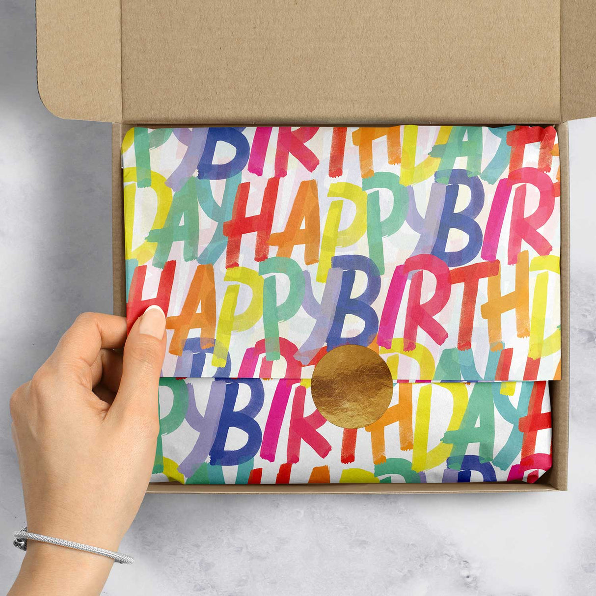 Rainbow Birthday 20" x 30" Gift Tissue Paper by Present Paper