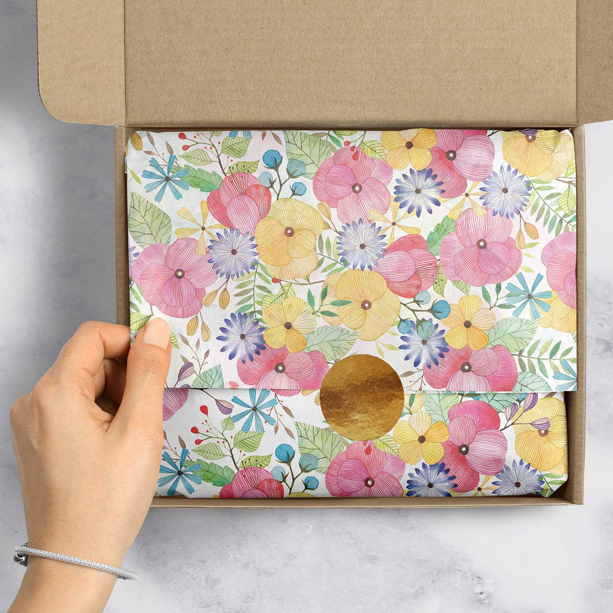 Watercolor Petal 20" x 30" Floral Gift Tissue Paper by Present Paper