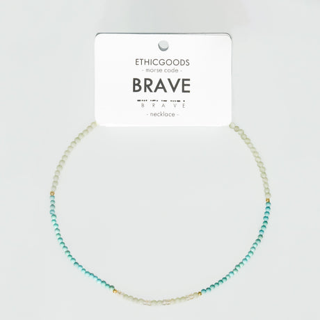 Morse Code Necklace: BRAVE by ETHICGOODS