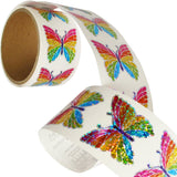 Bulk Roll Prismatic Stickers, Rainbow Butterfly (100 Repeats) by Present Paper