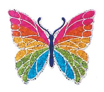 Bulk Roll Prismatic Stickers, Rainbow Butterfly (100 Repeats) by Present Paper