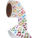 Bulk Roll Prismatic Stickers, Mini Musical Notes / Multicolor (50 Repeats) by Present Paper