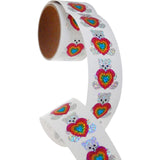 Bulk Roll Prismatic Stickers, Teddy w/ Rainbow Heart (100 Repeats) by Present Paper