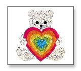 Bulk Roll Prismatic Stickers, Teddy w/ Rainbow Heart (100 Repeats) by Present Paper