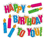 Bulk Roll Prismatic Stickers, Happy Birthday / Candles (100 Repeats) by Present Paper