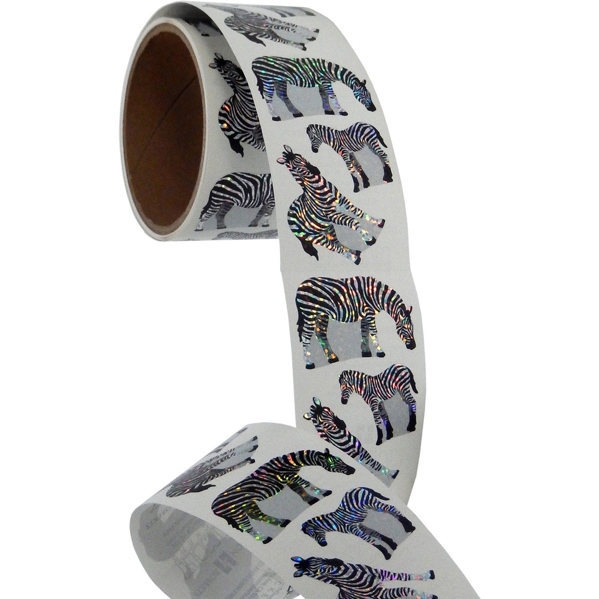 Bulk Roll Prismatic Stickers, Zebras (50 Repeats) by Present Paper