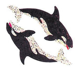 Bulk Roll Prismatic Stickers, Mini Killer Whales (100 Repeats) by Present Paper