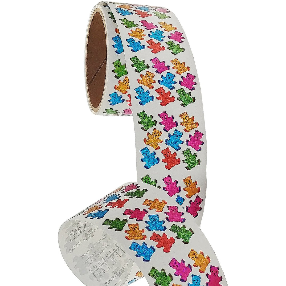 Bulk Roll Prismatic Stickers, Micro Teddy Bears (100 Repeats) by Present Paper