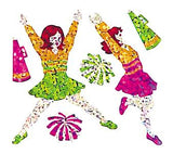 Bulk Roll Prismatic Stickers, Mini Cheerleaders (50 Repeats) by Present Paper