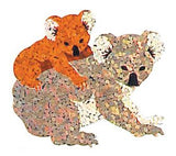 Bulk Roll Prismatic Stickers, Koala Bear & Baby (100 Repeats) by Present Paper