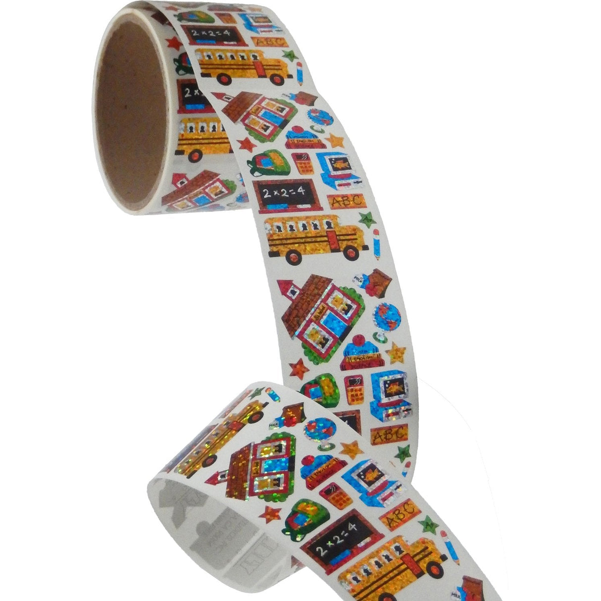 Bulk Roll Prismatic Stickers, School Days (50 Repeats) by Present Paper