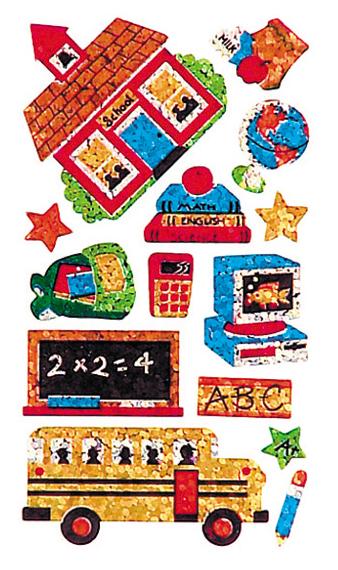 Bulk Roll Prismatic Stickers, School Days (50 Repeats) by Present Paper