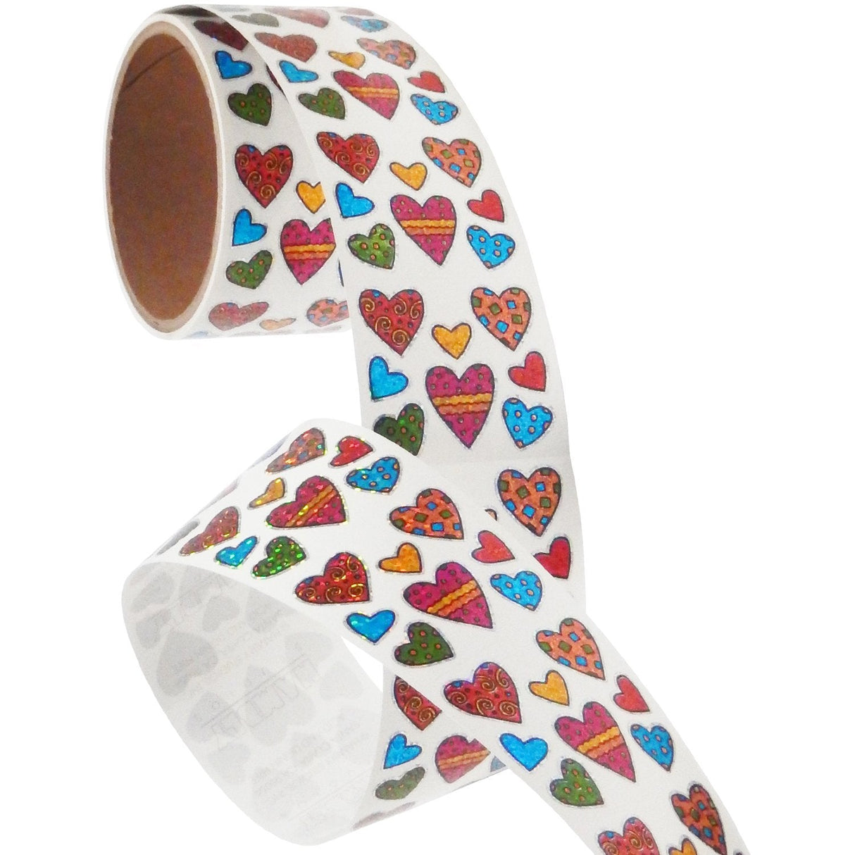 Bulk Roll Prismatic Stickers, Mini Pattern Hearts (100 Repeats) by Present Paper