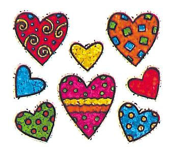 Bulk Roll Prismatic Stickers, Mini Pattern Hearts (100 Repeats) by Present Paper