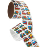 Bulk Roll Prismatic Stickers, Mini Cars / Trucks (50 Repeats) by Present Paper