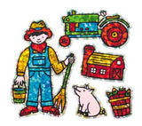 Bulk Roll Prismatic Stickers, Mini Farmer (100 Repeats) by Present Paper