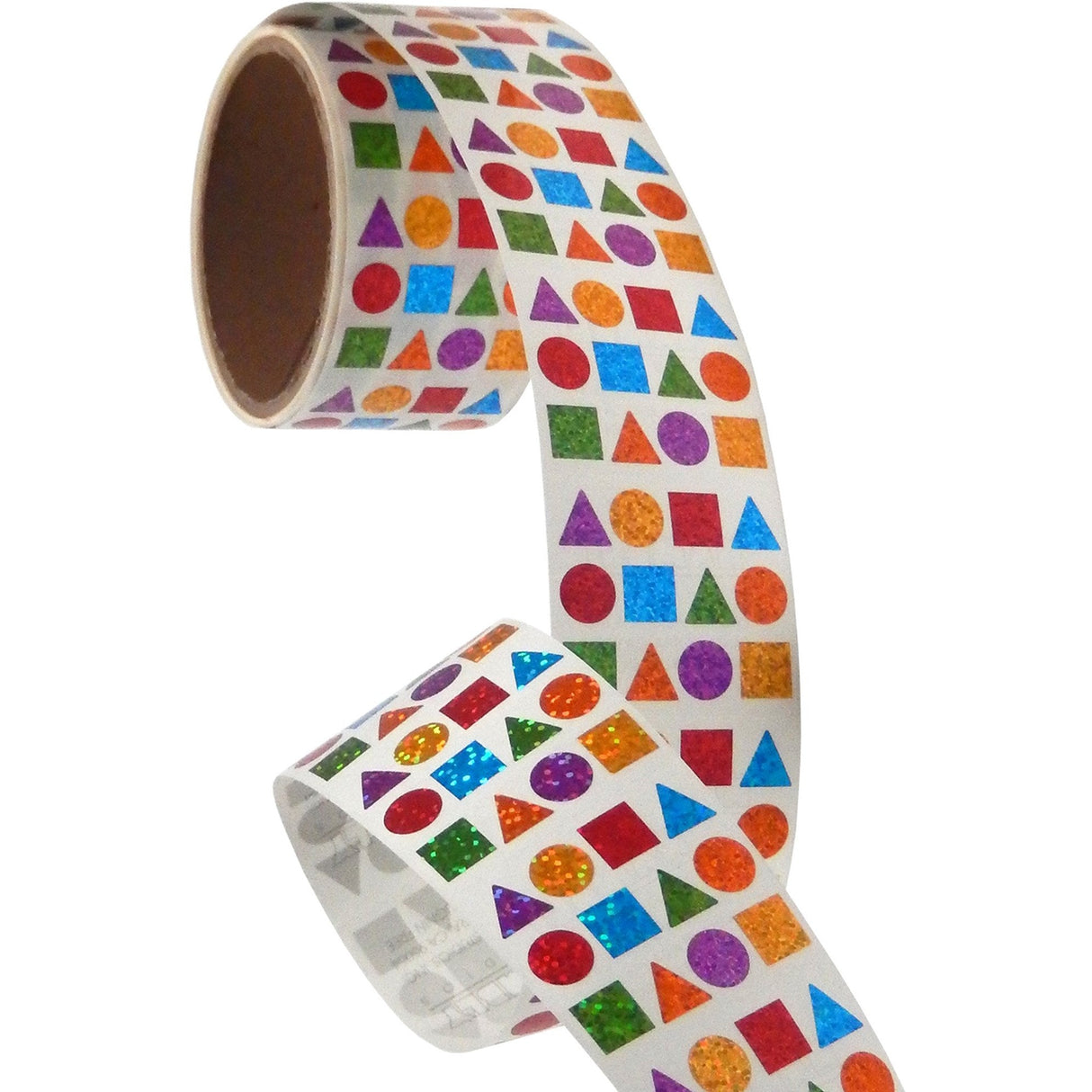 Bulk Roll Prismatic Stickers, Micro Geo Shapes / Multi (100 Repeats) by Present Paper