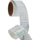 Bulk Roll Prismatic Stickers, Silver Alphabets (50 Repeats) by Present Paper