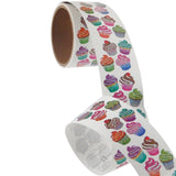 Bulk Roll Prismatic Stickers, Mini Cupcakes (50 Repeats) by Present Paper