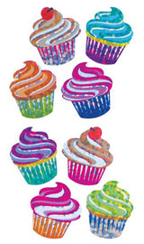 Bulk Roll Prismatic Stickers, Mini Cupcakes (50 Repeats) by Present Paper