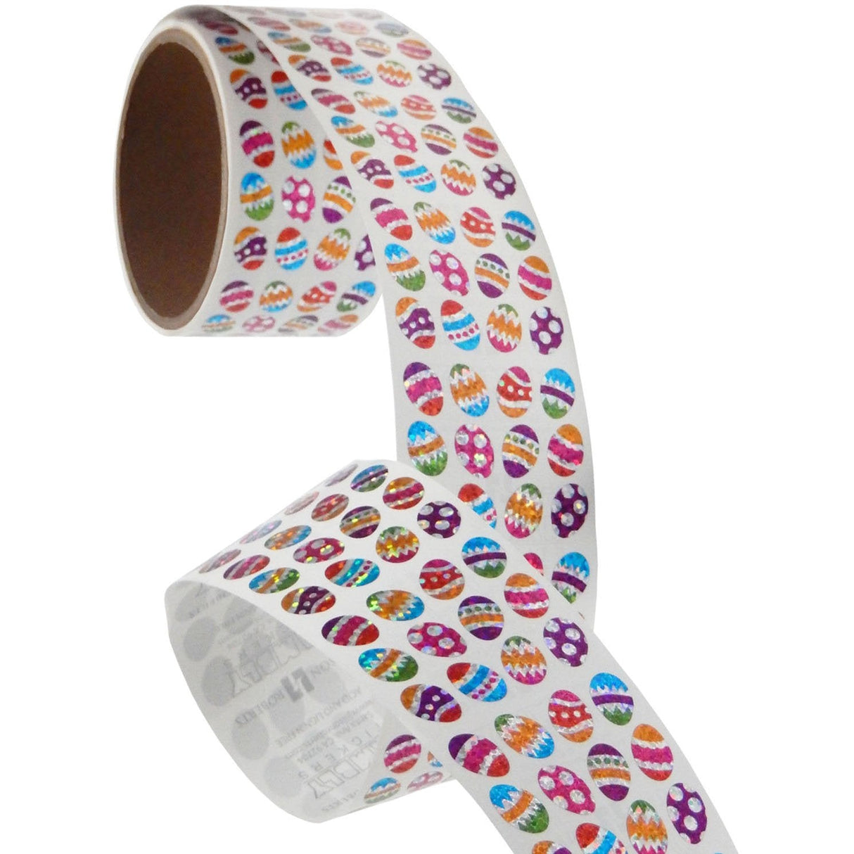 Bulk Roll Prismatic Stickers, Micro Easter Eggs (100 Repeats) by Present Paper