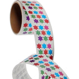 Bulk Roll Prismatic Stickers, Micro Stars of David / Multicolor (100 Repeats) by Present Paper