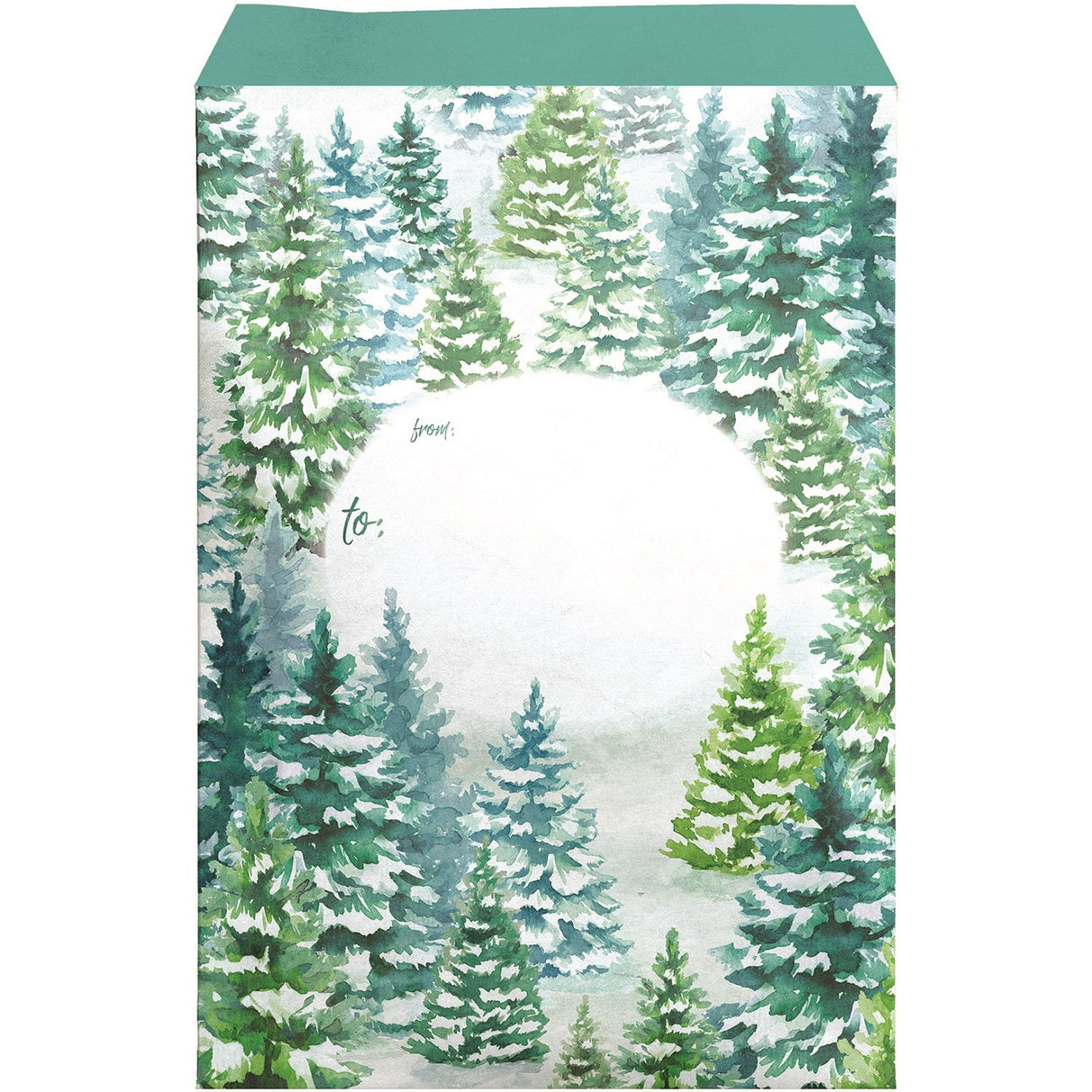 Medium Christmas Printed Padded Mailing Envelopes, Snowy Trees by Present Paper