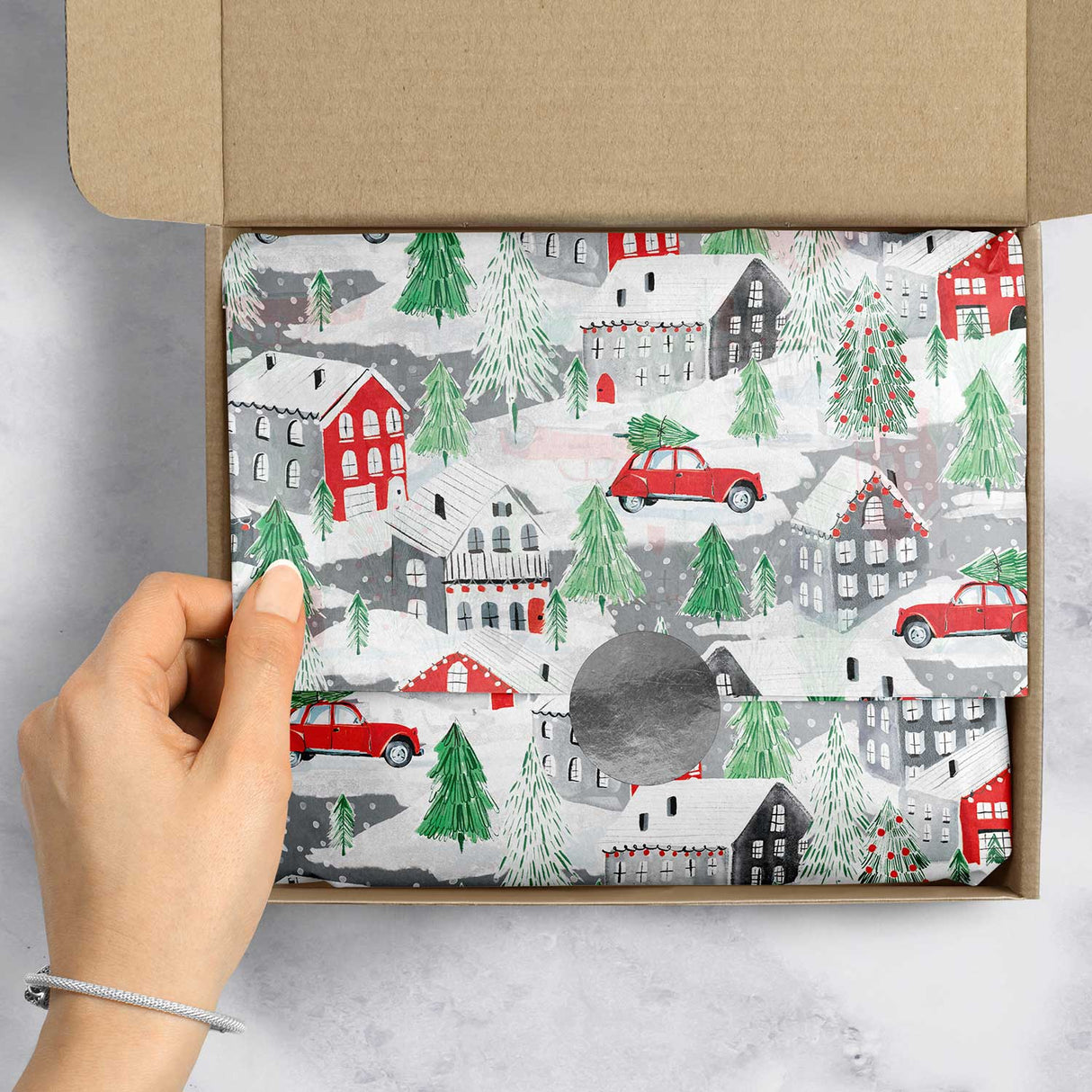 Home Town 20" x 30" Christmas Gift Tissue Paper by Present Paper