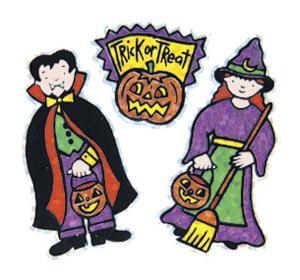 Bulk Roll Prismatic Stickers, Halloween Dracula & Witch (100 Repeats) by Present Paper - Vysn