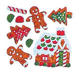 Bulk Roll Prismatic Stickers, Mini Gingerbread House / Cookies (100 Repeats) by Present Paper