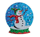 Bulk Roll Prismatic Stickers, Snow Globe / Snowman (100 Repeats) by Present Paper