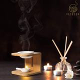 Creative Bamboo Essential Oil Burner by incenseocean