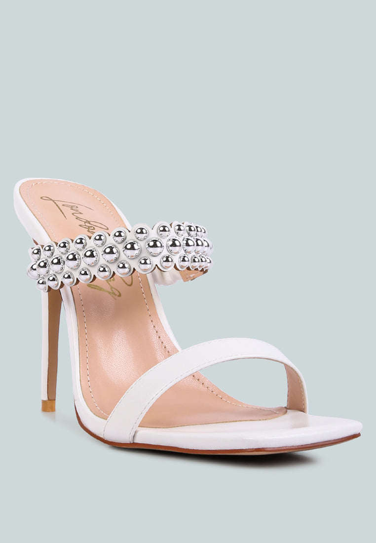 bandy stieletto heel metal stud sandals by London Rag