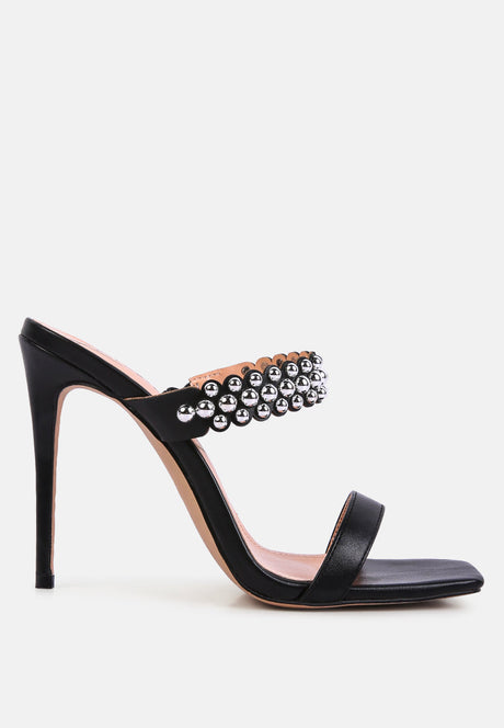 bandy stieletto heel metal stud sandals by London Rag