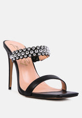 bandy stieletto heel metal stud sandals by London Rag