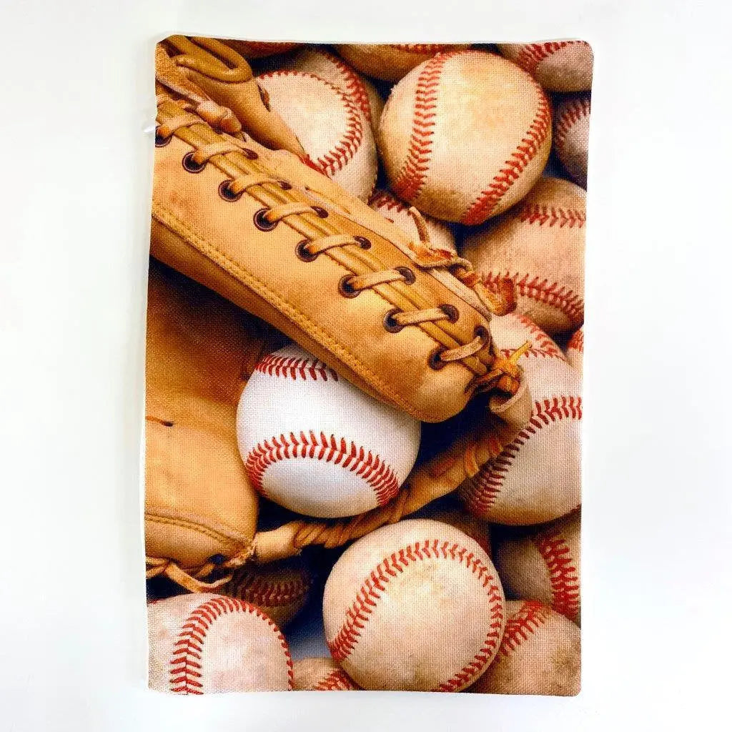 Baseball Glove | 12x18 | Baseballs | Old Baseballs | Old Baseball Glove | Sports Fabric | Sports Fans | Baseball Gifts | Teen Room Décor by UniikPillows